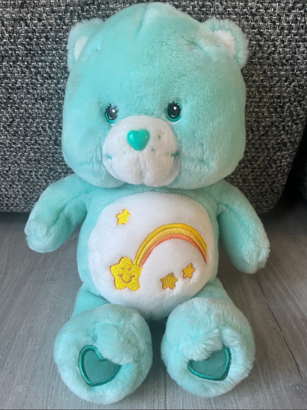 Care Bears “Wish Bear” vintage 2003 mint green w shooting star